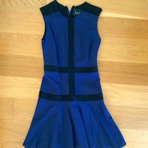 Nicole Miller Blue and Black Dress